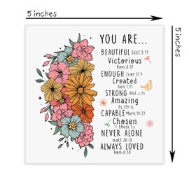 SSQBZU Christian Gifts, Bible Verse Decor, 'You Are Beautiful' Wood Box Sign, Christian Home Décor Accents, Christmas, Birthday, Thanksgiving, Easter Gifts, Gifts for Family, Friends, etc. (032)