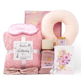 Birthday Gift Basket for Women, Birthday Gifts for Women Friendship Mom Sister Best Friend Her Wife Girlfriend Daughter Aunt Coworker, Unique Self Care Relaxing BD Gift Baskets