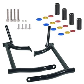 MOJINLI Saddlebag Guard Crash Bar Bracket Compatible Fit Harley Davidson Touring Street Glide Road Glide Road King Electra Glide Ultra Limited CVO Tip Over Bar