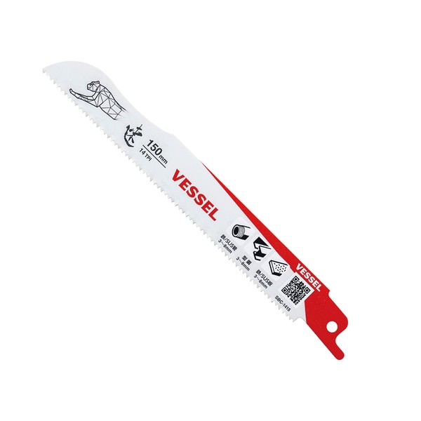 VESSEL SBC-1415-1 Saber Saw Blade Cheetah Metal For Ironworking, Blade