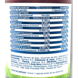 Complejo B Vidanat 180 Cápsulas (2 Frascos) Sabor Sin Sabor