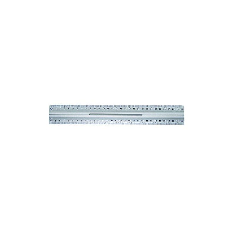 WEDO 0525235 Aluminium Ruler 30 cm with Handle for Right