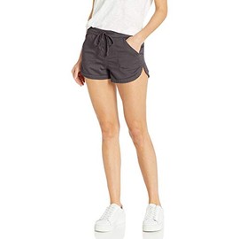 Unionbay Women's Drawcord Pull-On Soft Sateen Short, Galaxy Grey, Medium