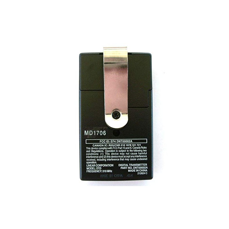 Linear Delta-3 DT 1- Button Visor Gate Garage Door Opener