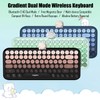 Lomiluskr Colorful Wireless Keyboard, Bluetooth/2.4G Dual Mode, Compact TKL Quiet