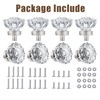 SHINY HANDLES 8 Pack Brushed Nickel Cabinet knobs, Glass Cabinet