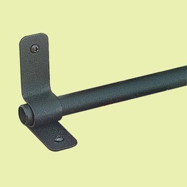 Renovators Supply Manufacturing Black Carpet Rod for Stair Runners Rod Tube Holder with Brackets and Mounting Hardware 39 5/8 Inch