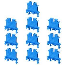 sourcing map Terminal Blocks 10 Pack USLKG2.5N Rail Mount Fuse Holder Screw Terminal Block Wire End Bracket Stopper Din Rail Screw Fixed for DIY Electronic Circuits Machine Appliances