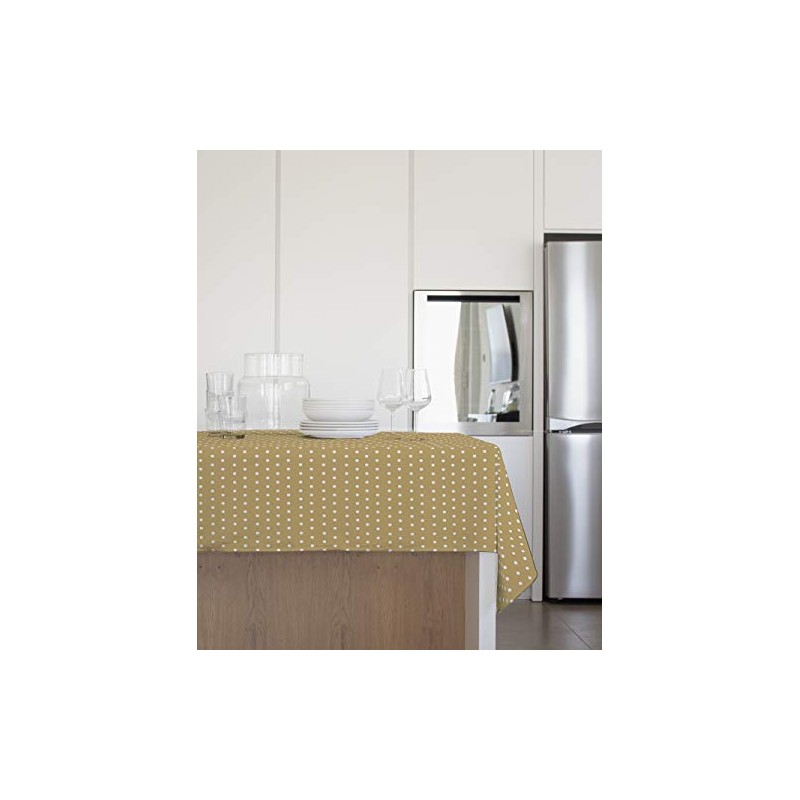 GEMITEX 140 x 180 cm PVC Polka Dot Taupe Plush