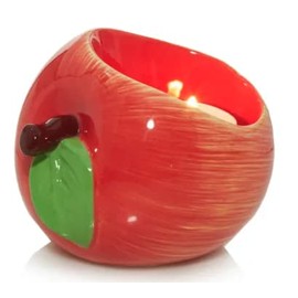 Yankee Candle Small Red Apple Tea Light Candle Holder - Perfect for Kitchen - Spring Summer Fall