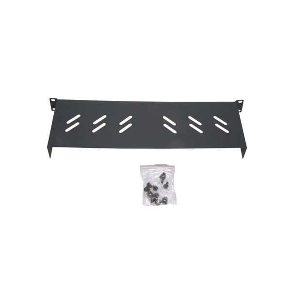 1U 19" Universal Rack Mount Vented Server Shelf – Black