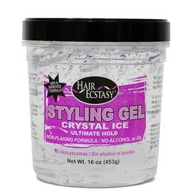 Hair Ecstasy Styling Gel 16oz Crystal Ice Ultimate Strength