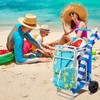 2-in-1 Beach Cart with Big Wheels for Sand, Folding Utility
