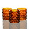 Richland Amber Chunky Honeycomb Glass Votive & Tealight Candle Holder