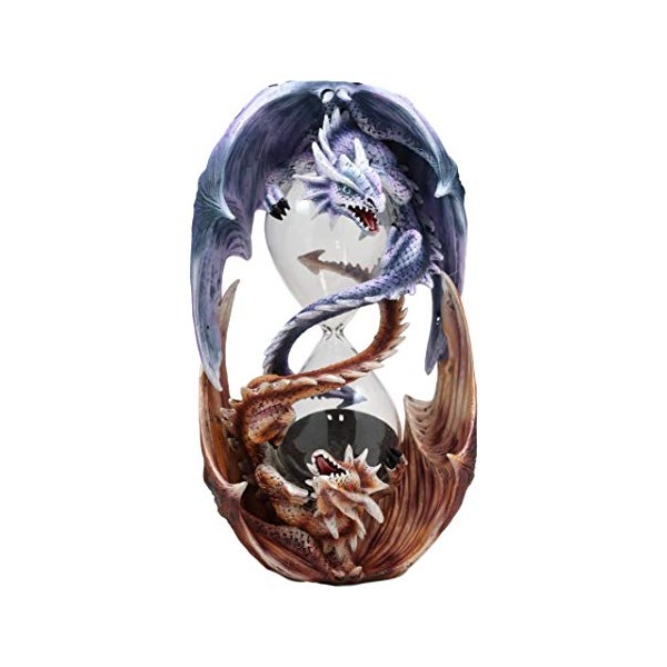 Ebros Invertible Elemental Ice and Fire Dual Dragon Sandtimer Statue