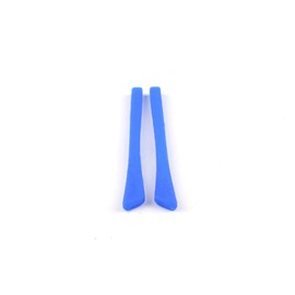 1 Pair Temple End Tips Ear Pads Tube Ear Sock Soft Silicone Anti-Slip for Flat Thin Metal Eyeglass Legs 2mm X 1mm (Blue)