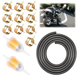 Motorcycle Fuel Hose Kit, 4 mm Fuel Hose, 13 Pieces Fuel Hose Set, Fuel Gas Line Kit, 2 m Petrol Hose Lawn Mower, Petrol Hose, Universal Petrol Hose Kit