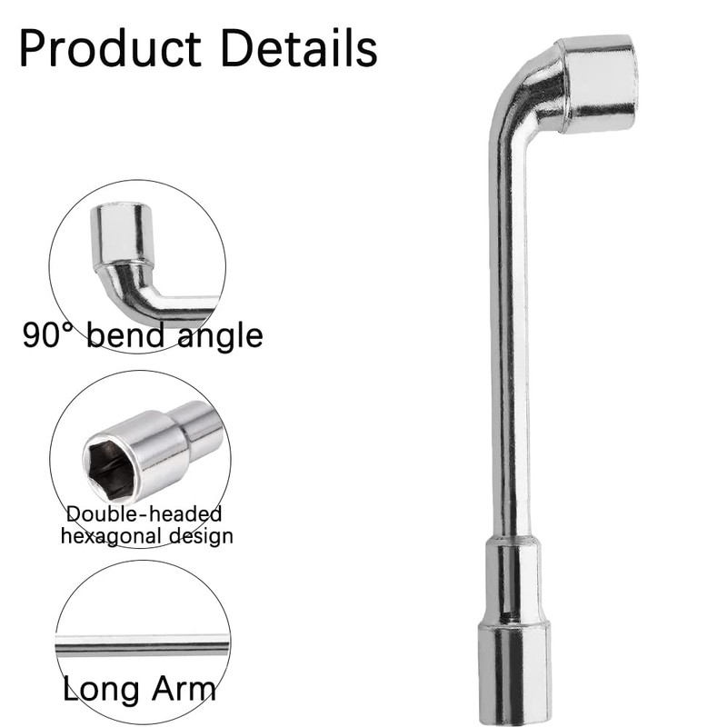 Utoolmart 15mm Metric L Shaped Angled Open Hex 6 point