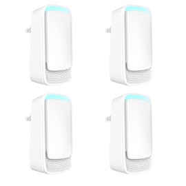 Plug In Air Ionizers - Negative Ion Technology Air Purifier - Quiet Operation Air Freshener for Home, Bedroom, Office, Garage Room - Portable Air Purifiers Odor,Pets Smell - Air Cleaner White (4 Pack）