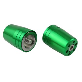 POSH 031579-28-10 Motorcycle Handlebar End, Ultra Heavy Bar End, For Genuine Kawasaki Handles, M8 Type, Lime Green