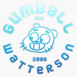 The Amazing World Of Gumball Blue Ombre Gumball Waterproof Vinyl Window Bumper Sticker Decal 5"