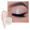 Kaely Pressed Single Eyeshadow Makeup, Sheer White Sparkle Highly Pigmented