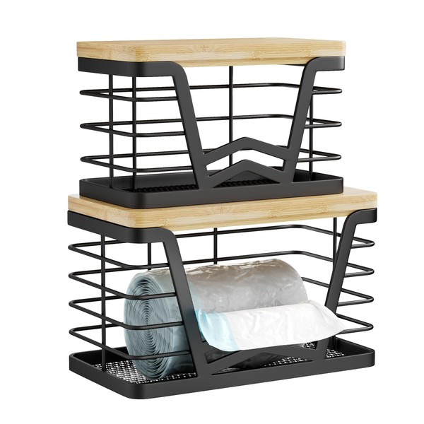 2 Pack Trash Bag Holder, Wall Mount Trash Bag Holder