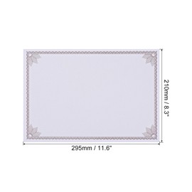 PATIKIL 10 Sheets Blank Certificate Paper, 8.5x11 Diploma Paper 150GSM for Office, Business, Graduation, White Paper Brown Border