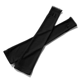 Arm Cover, Sun Protection, UV Protection, UV Protection, UV Protection, UV Protection, UV Care, UV, Cooling, Sweat Absorbent, Quick Drying, Made in Japan, Long, Ribbon, Black