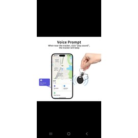 Smart Bluetooth Tracker for iOS – Key Finder Tag with App, Anti-Lost for Keys, Wallet, Pets & Luggage – Compact, Lightweight – Replaceable CR2032 Battery, Black