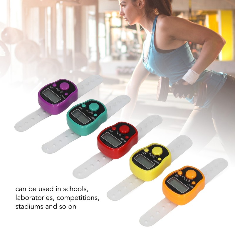 5 Pcs Electronic Finger Counter Portable Lightweight Adjustable Ring Finger