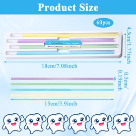 60 Pieces Tooth Sandpaper Tooth Sandpaper Tooth Polishing Strips Tooth Sandpaper for Spaces Polishing Strips Teeth Dental Sanding Strips Ultra Fine Dental Polishing Strips Tooth Sandpaper