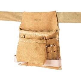 Truper POHE-10C, Porta herramientas de carnaza con 10 compartimentos