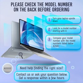 VINTEZ Magnetic Blue Light Screen Compatible With MacBook Air 13.6" 2022, 2023, 2024, M2, M3 Anti-Glare Anti-Blue Light Laptop Screen Protector Filter Blue Light Blocking Filter