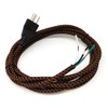 3 Wire Twisted Rayon Cloth Covered Electric Lamp Cord with