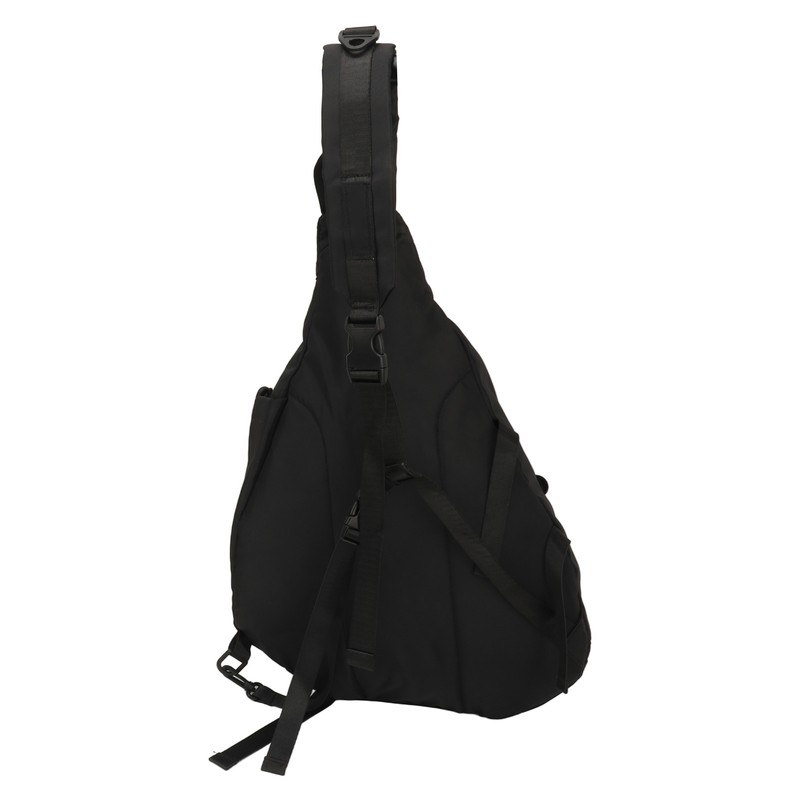 Large Black Sling Bag Waterproof Sling Backpack Oxford Fabric Outdoor