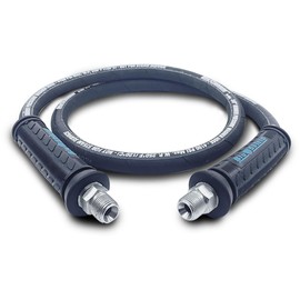 BluShield Aramid Braided Rubber Pressure Washer Hose, 4100 Psi, Handle 250°F Hot & Cold Water, Heavy Duty, 35% Lighter, Flexible (3/8" x 6')