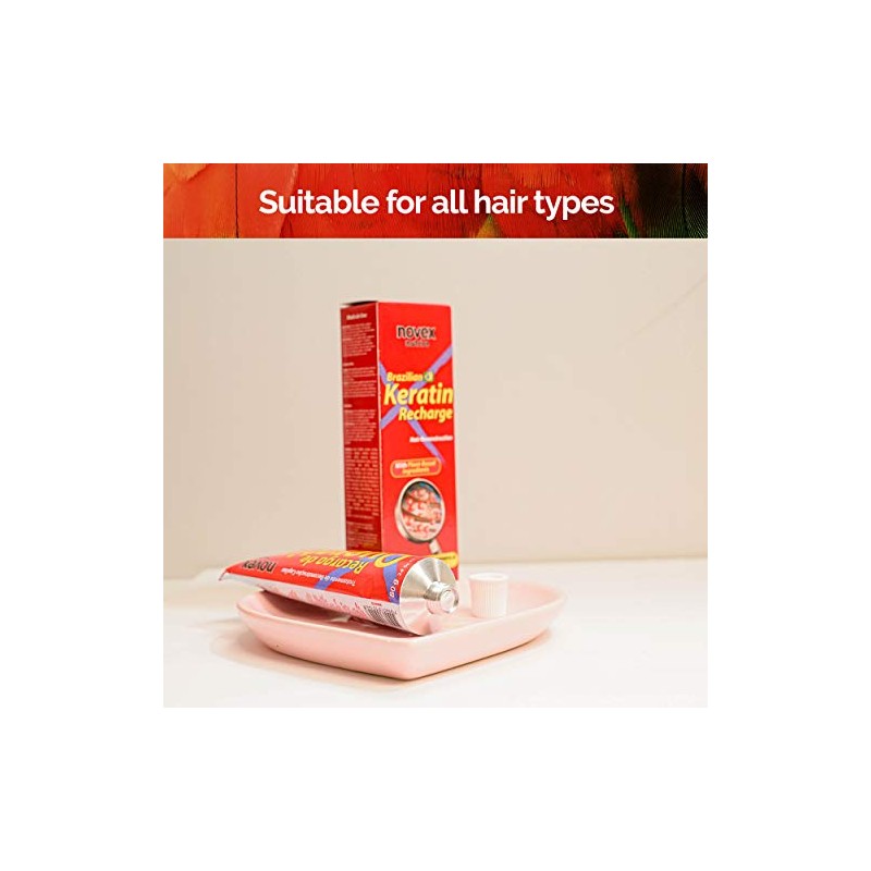 NOVEX Keratin Recharge Leave In Conditioner, Reconstructive Keratin, Frizz Control