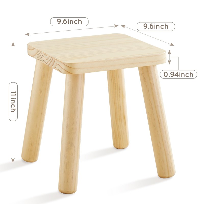 Beright Wooden Step Stools for Kids, Children's Stool fit with