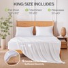 MR&HM King Size Sheets Set, 4-Piece Cooling Sheets, Rayon Derived