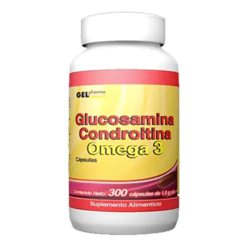 Glucosamina Condroitrina + Omega 3 300 Capsulas Gelpharma