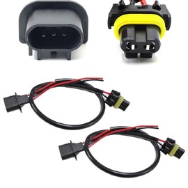iJDMTOY Pair H13/9008 (Male) to 9006/HB4 (Female) Converter Adapter Socket Wiring Harness Kit