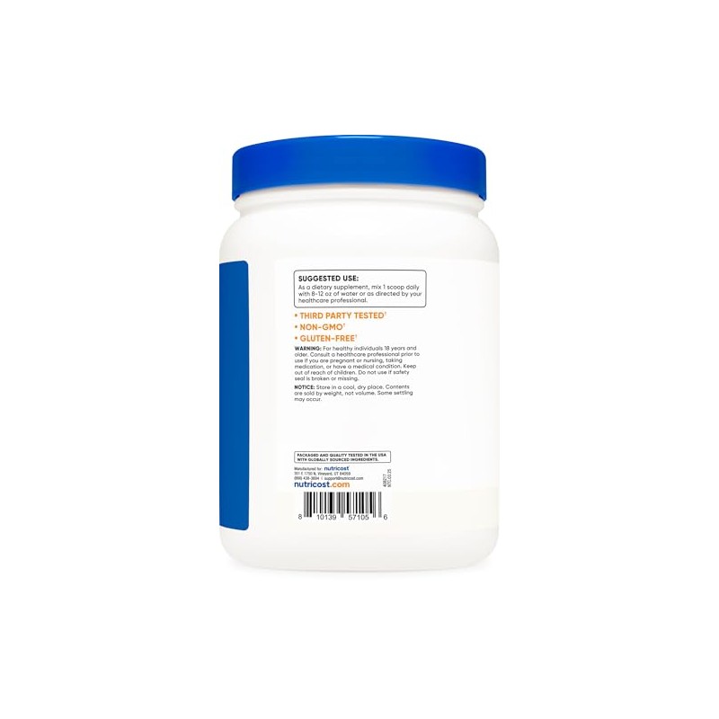 Nutricost- Cloruro de Magnesio (2LBS) Sin Gluten, Vegetariano, Sin OGM