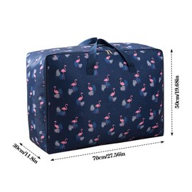 100L Large Storage Bag Bed Linen, Foldable Clothes Storage, Moving Travel Bag, Home Organiser for Duvets, Pillows, Blankets (Dark Blue)