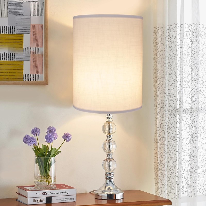 Tall Lamp Shades Set of 2, Drum Lampshade for Table