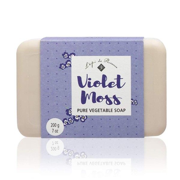 L'epi de Provence Triple Milled Violet Moss Shea Butter Vegetable Soaps from France 200g