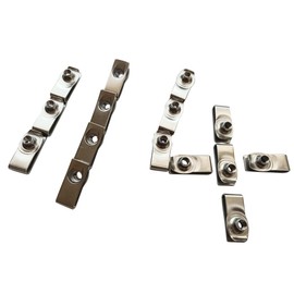 1/4"-20 Long Stainless Steel U -Style Clip-On Nut,U-Type Fasteners (Pack of 25)