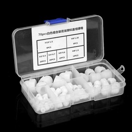 70pcs Nuts Acorn Plastic Hex Acorn Nut Dome Cap Nut Acorn Cap Nuts M3/M4/M5/M6/M8/M10 Nylon Nut Hex Head Dome Acorn Cover Nut