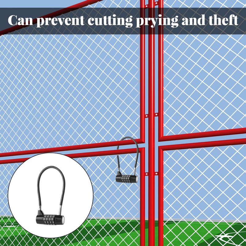 4 Digit Combination Padlock,1PCS Steel Cable Padlocks with Code,Long Padlock,Outdoor