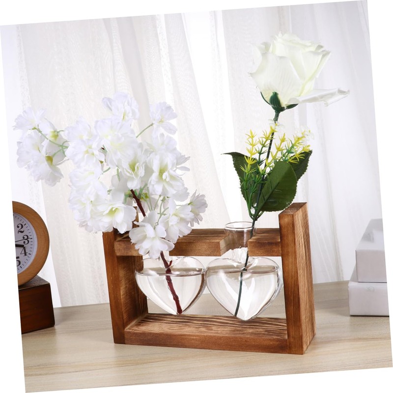 MERRYHAPY 2pcs Heart Vases Hydroponic Plant Vase Decor Container for